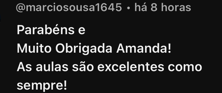 Depoimento de aluno aprovado