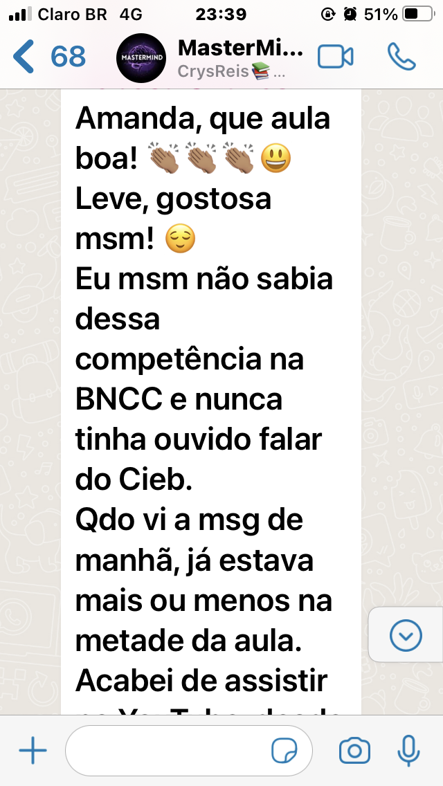 Depoimento de aluno aprovado