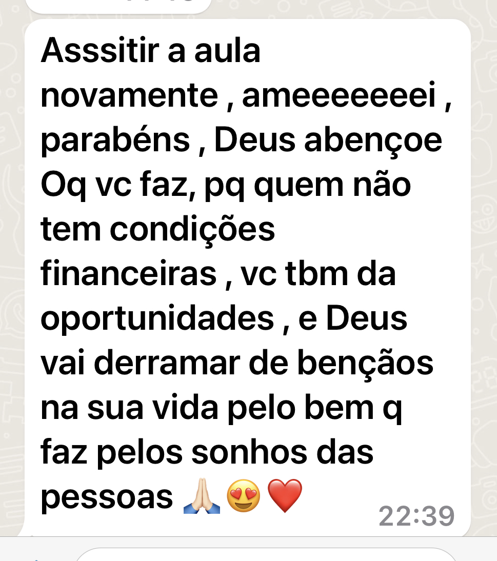 Depoimento de aluno aprovado