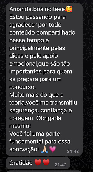 Depoimento de aluno aprovado